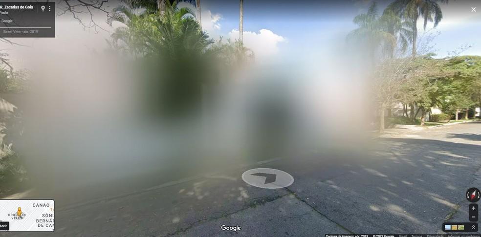Manso do caso Richthofen escondida por borro para no ser mostrada no Google Maps Foto ReproduoGoogle