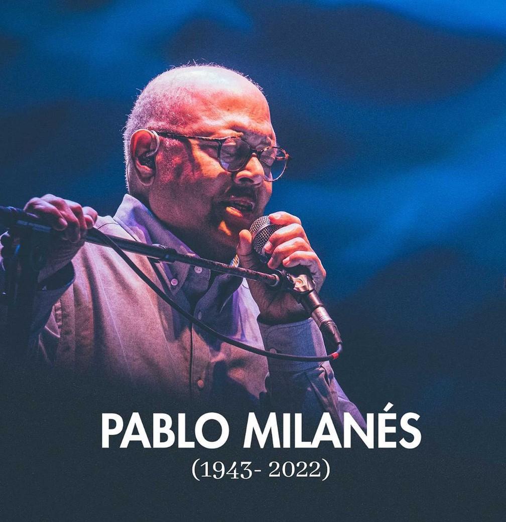 Pgina oficial de Pablo Milans informa a morte do cantor cubano Foto Reproduo Facebook Pablo Milans - Oficial