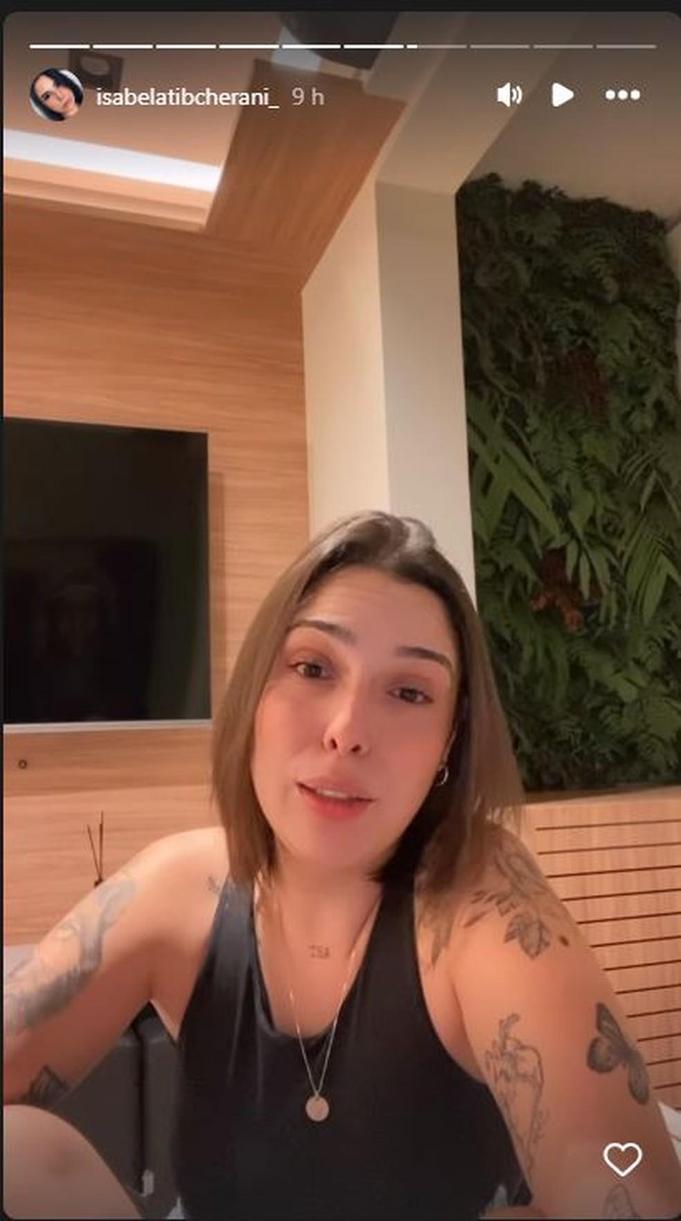 Isabela Tibcherani gravou vdeo aps a condenao do pai Foto ReproduoArquivo pessoal