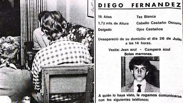 Cartel com busca de Diego Fernndez