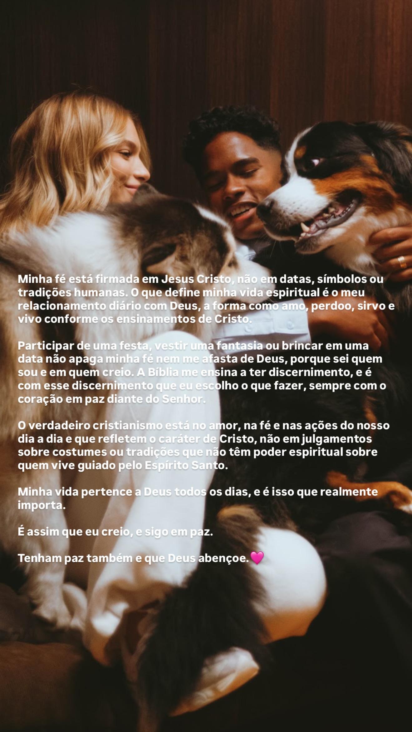 Pronunciamento de Gabriely Miranda - Foto Reproduo Instagram