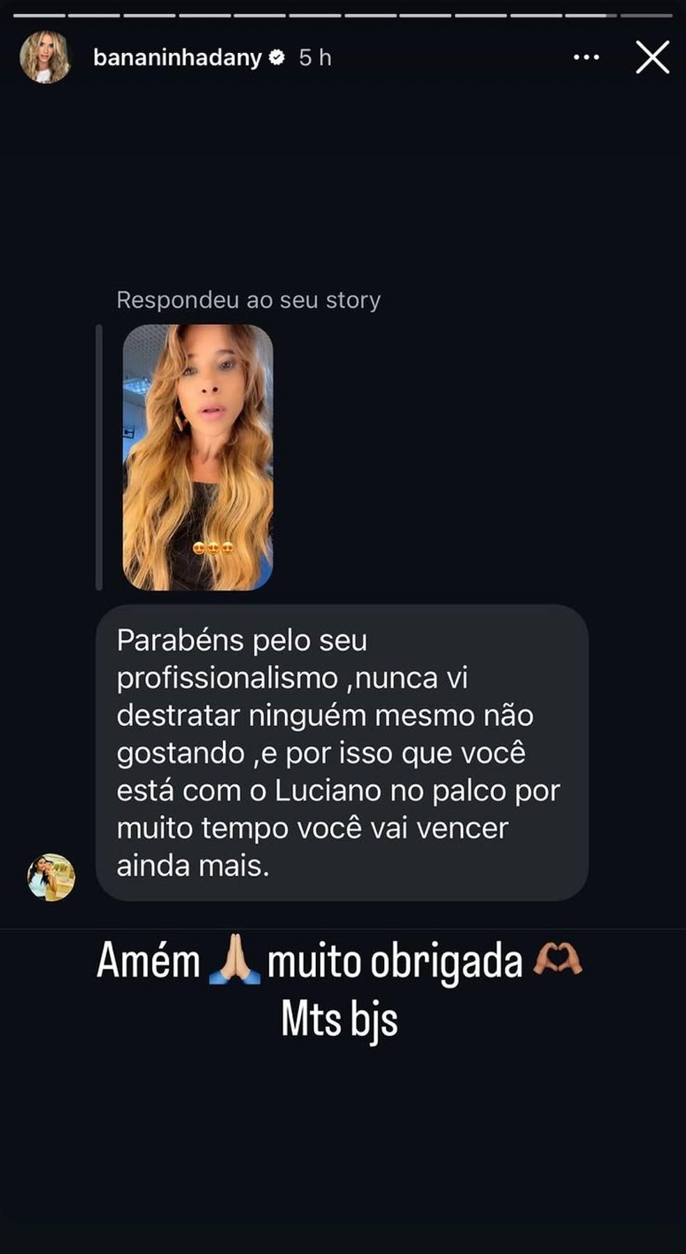 Post de Dany Bananinha Foto Reproduo Instagram
