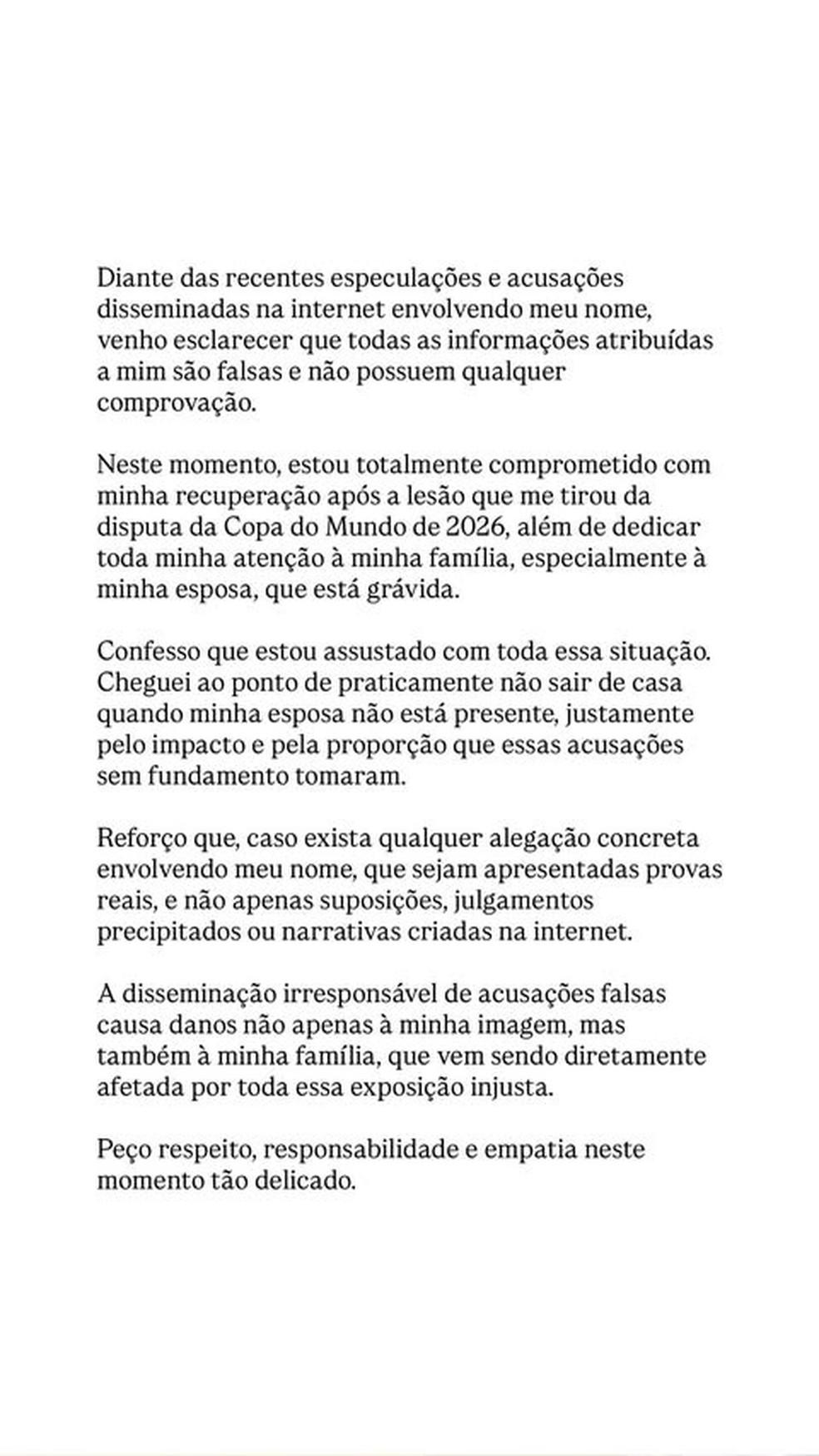 Eder Milito se pronuncia Foto ReproduoInstagram