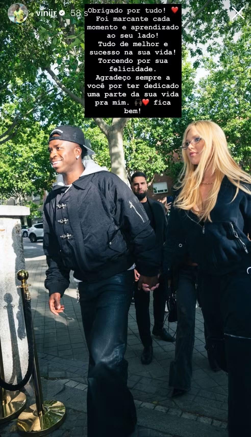 Image: https://thefolha.news/wp-content/uploads/2026/05/postiimg-6a0cb548142be3436.jpg Vini Jr mandou mensagem pblica para Virginia em suas redes sociais Foto ReproduoInstagram