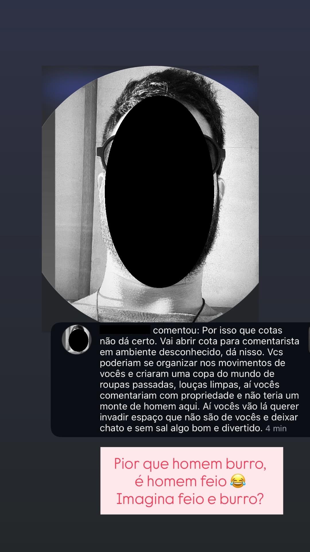 Ana Thas Matos mostrou mensagem que recebeu de hater